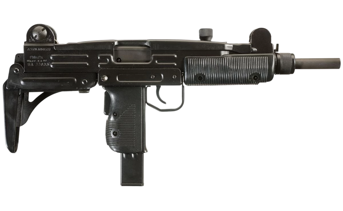 UZI submachine gun on display for machine gun experience