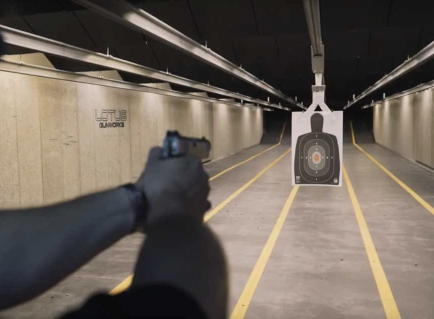 Indoor shooting range lane